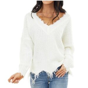 Main Strip Cream/Ivory Knit Sweater